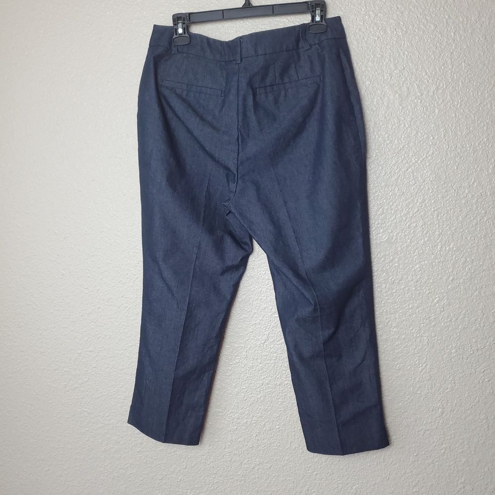 Chico's Straight ankle-length dress pants size 15 "L" women's navy blue zipper‎ - Picture 2 of 10